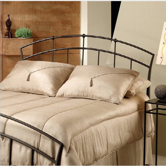 Hillsdale Vancouver Metal Headboard In Dark Brown Antiue Finish-twin