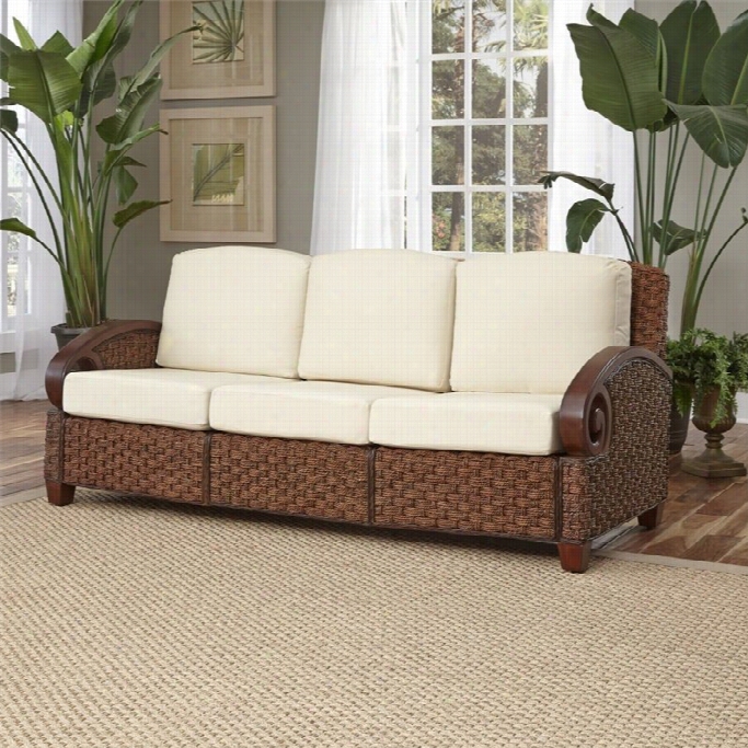 Home Styles Cabana Banana Iii Three Seat Sofa In Cinnamon