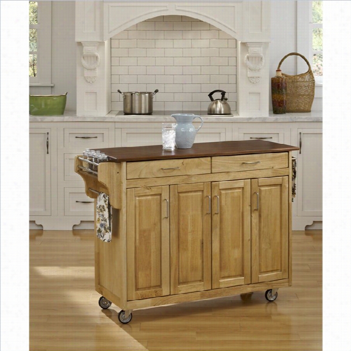 Home Styles Create-a-cart In Natural Finis H With Oak Top