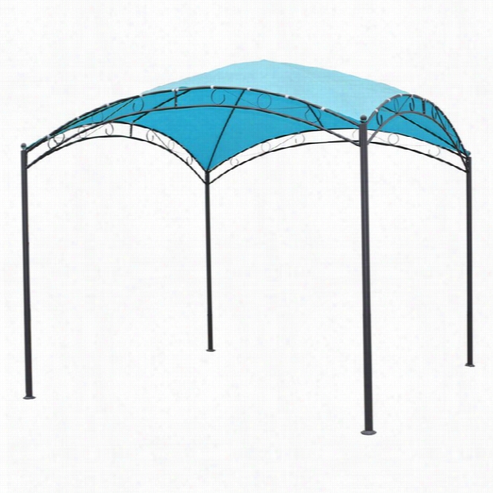 International Caravan Catalina Cupola Top Outdoor Gazebo In Aqua Blue