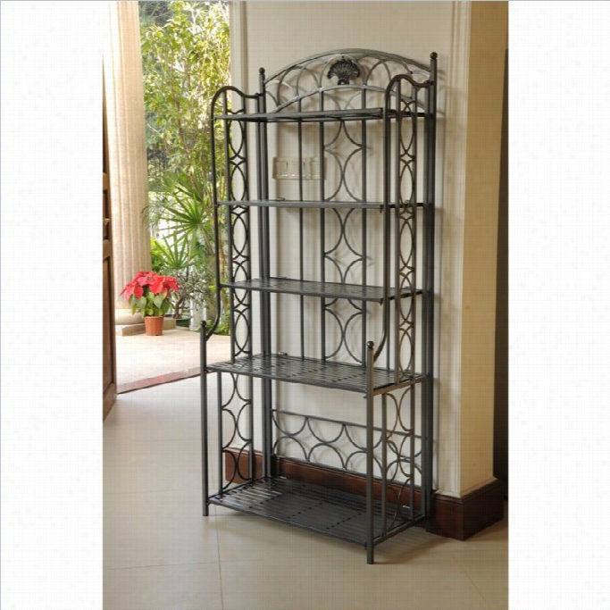 International Caravan Ma Ndalay Iron 5-tier Folding Indooroutdoor Baker S Rack