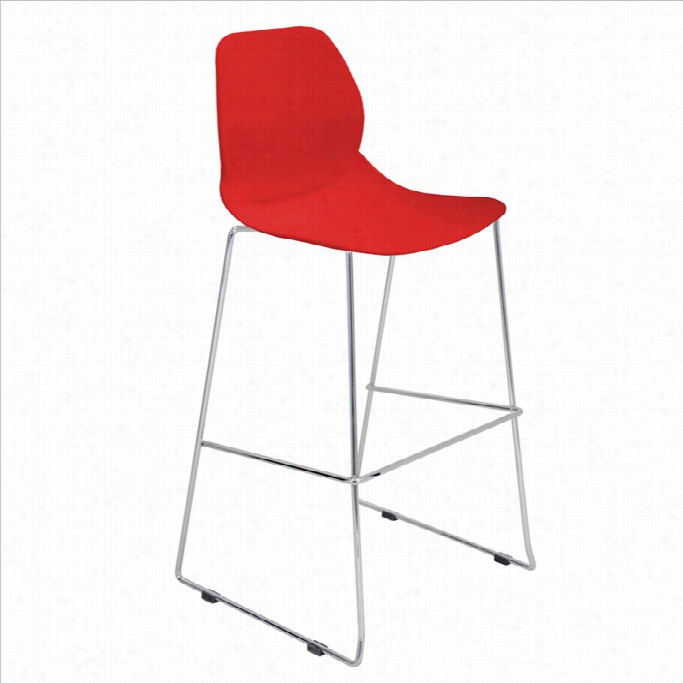 Lumisou Rce Droplet 0 Bar Stool In Red