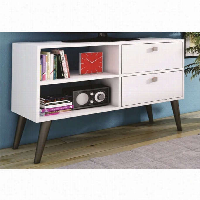 Manattan Comfort Dalarna 35 Tv Stand In White