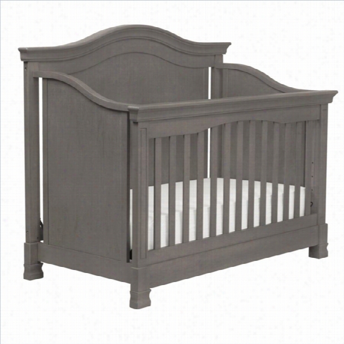 Million Dollar Baby Classic Louis 4-in-1 Convertible Crib With Toddler Rail In Manor Greyy