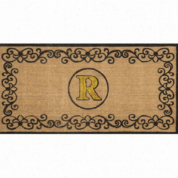 Nuloom 2' 6 X 4'm Achine Mqde Uotodor Doormat Rug In Letter R