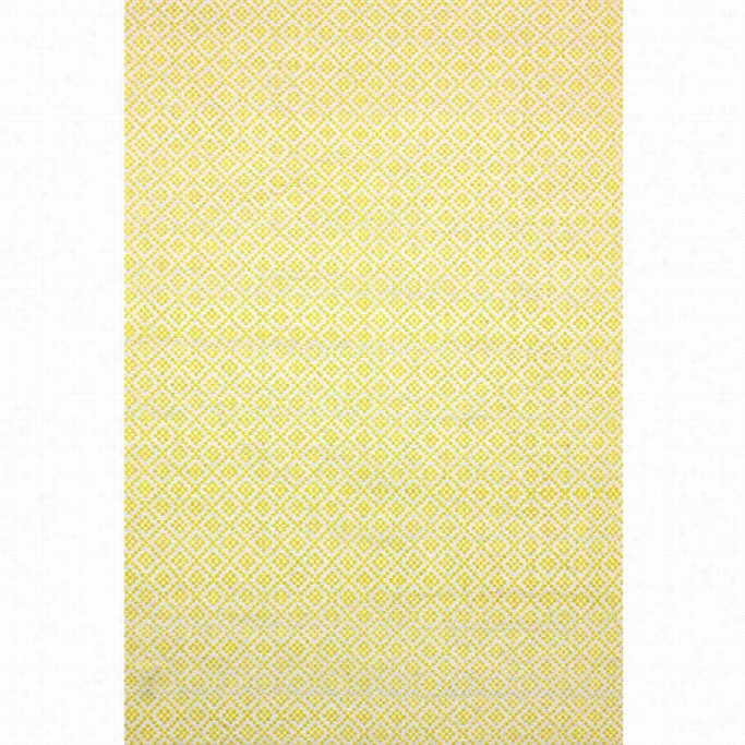 Nuloom 8' X 0' Hand Loomed Diamonds Cotton Trellis Rug In Ming Yellow