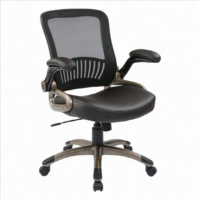 Office Star Em Series Screen Back Office Chair In Espresso