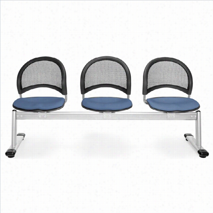 Ofm Moon 3 Beam Seating With Seats In Cornflower Blue