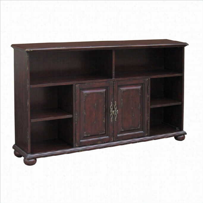 Pulaski Accennts Bookcase Cons Ole In Distressed Brown