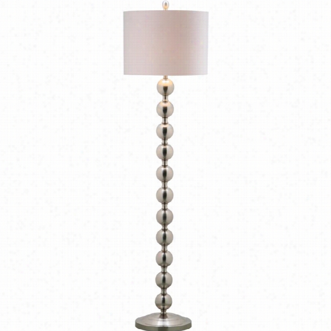 Safvaieh Reflectiosn Stacked Missile  Floor Lamp In Nickel