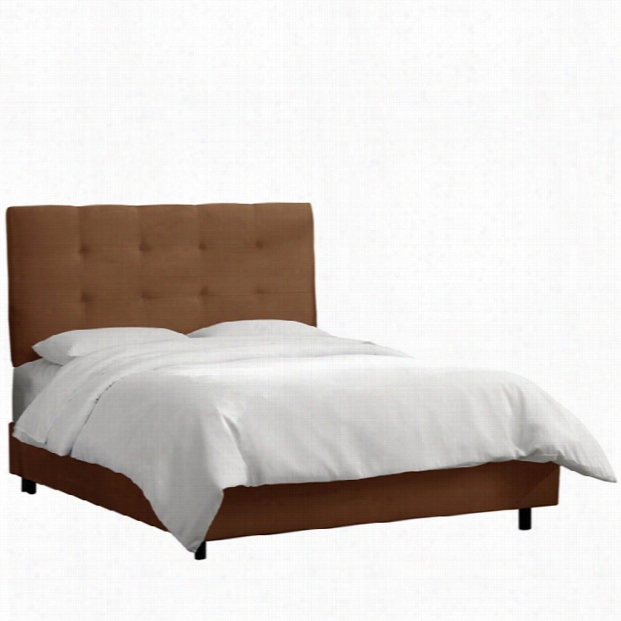 Skyline Tufted Bed In Premier Chocolate-twin