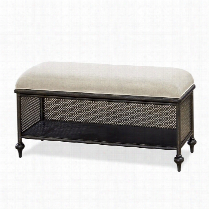 Smartstuff Black And White Metal Bed Bench In Black