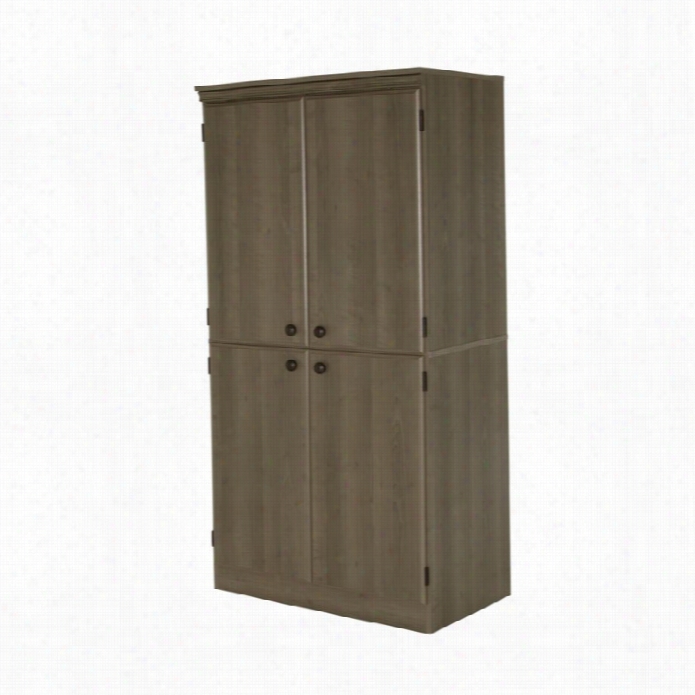 South Shore Morgan  4door Wood Storage Cabinet In Gray Maple