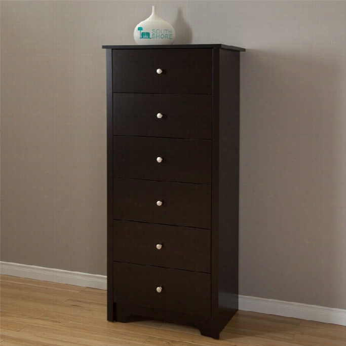 South Shore Vito 6 Drawer Forest Cchest In Chocolate