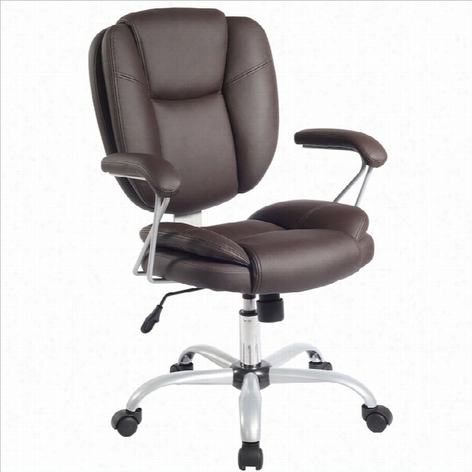 Techni Mobili 0930 Ergonomic Task Office Chair In Chocolate