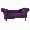 Skyline Furniture Tufted Chaise Lounge in Aubergine