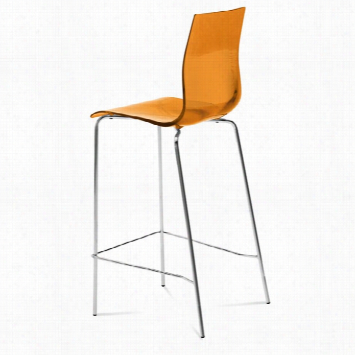 30 Stool In Transparent Orange