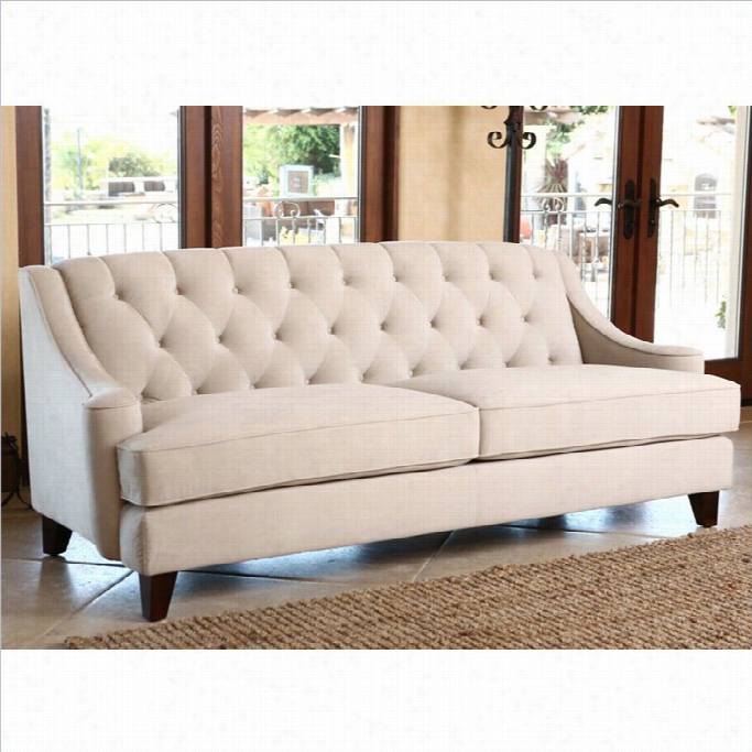 Abbyson Living Emily Tufted Sofa In Beige