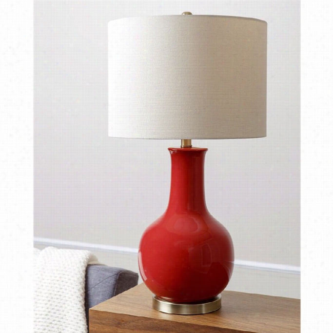 Ab Byson Living Gourd Ceramci Table Lamp In Red