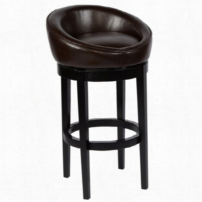 Arme Living Igloo-kd 30 Leatherette Bar Stool In Brown