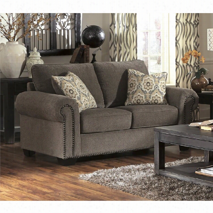 Ashlye Emelen Chenill Loveseat In Alloy