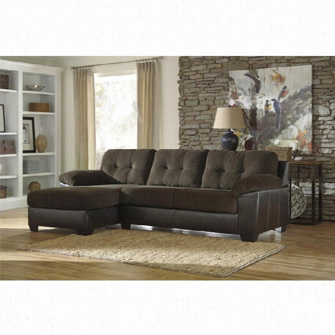 Ashley Furniture Vanleer 2 Piece Left Facing Sectional In Chocolate