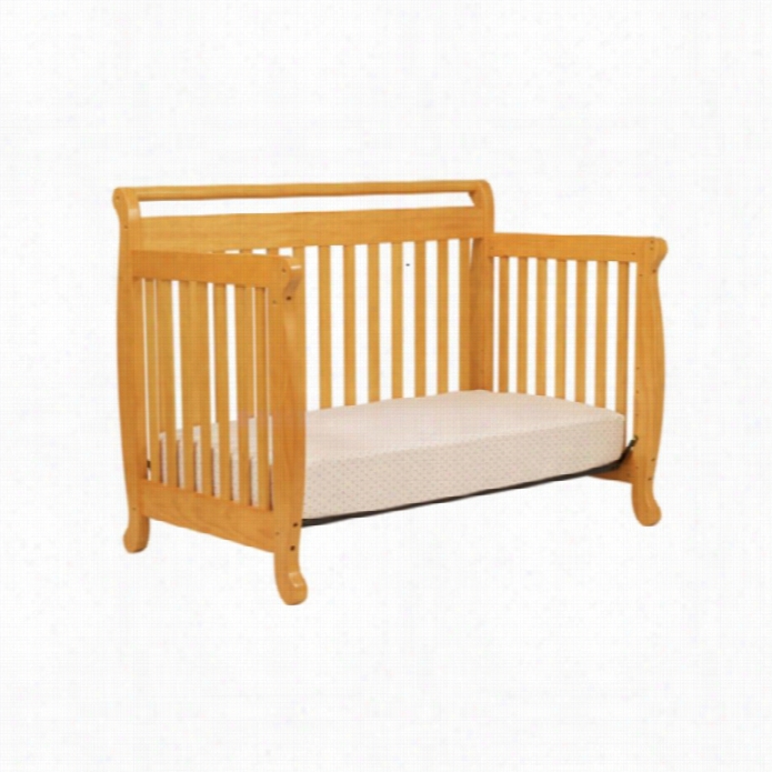 Davinci Emily 4-in-1 Convertible Wood Bany Rib With Toddler Rail In Honey Oak