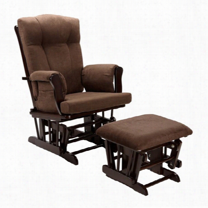 Dorel Living Glider Rocking Chair And Ottoman In Espresso