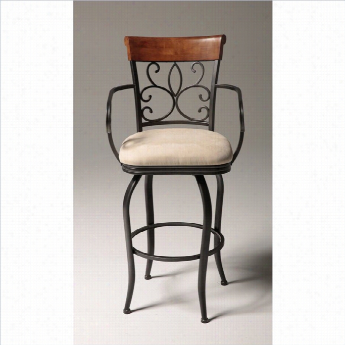 Fashion Bed Hartford 30 Bar Stool In Hcestnut Finish