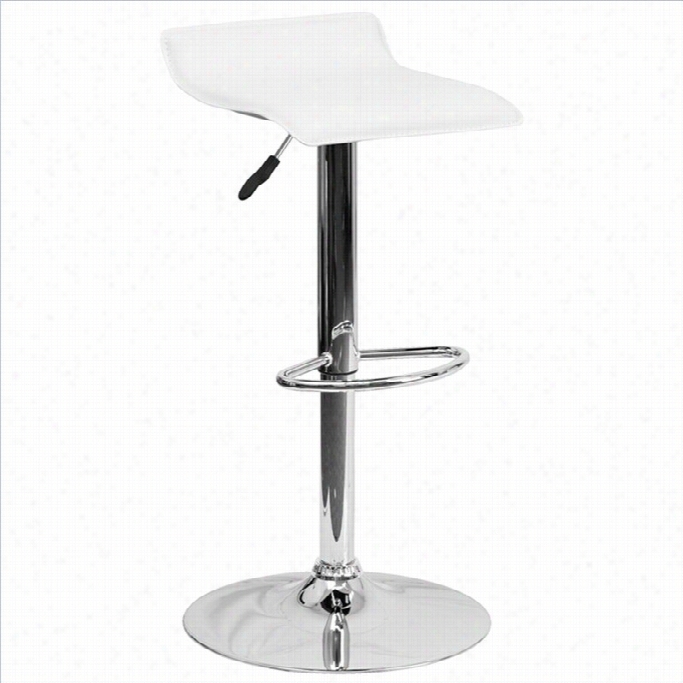 Flash Fuurniture Backless Bar Stool In White