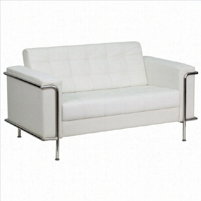 Flash Equipage Hercules Lesley Series Love Seat In White