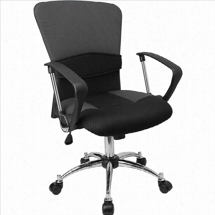Flash Furniture Mid-back Mesh Computer Office Chair In Grey