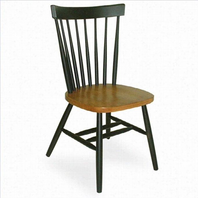 International Concepts Copenhagen Dining Chair In Black And Cherry