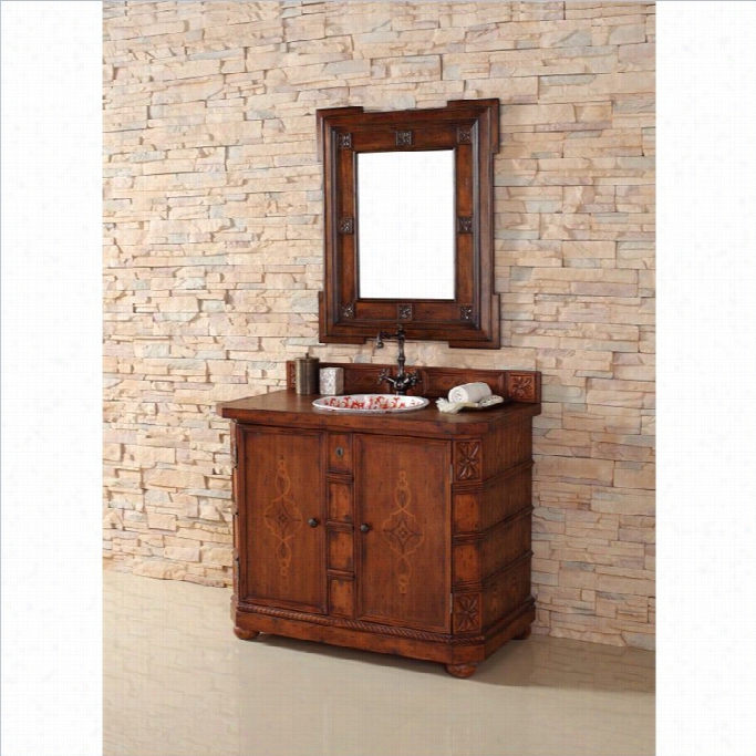 James Martin Charlestoon 42' Single Bathroom Vanity In Burniahed Ash