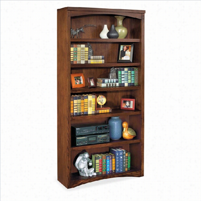 Kathy Ireland Hhome By Martin Mission Pasadena 6 Shelf Reveal Wood Bookcase