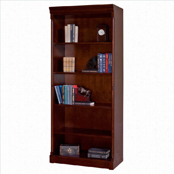 Kathy Ireland Home By Martin Mount View Open Wood Bookcase In Cherry