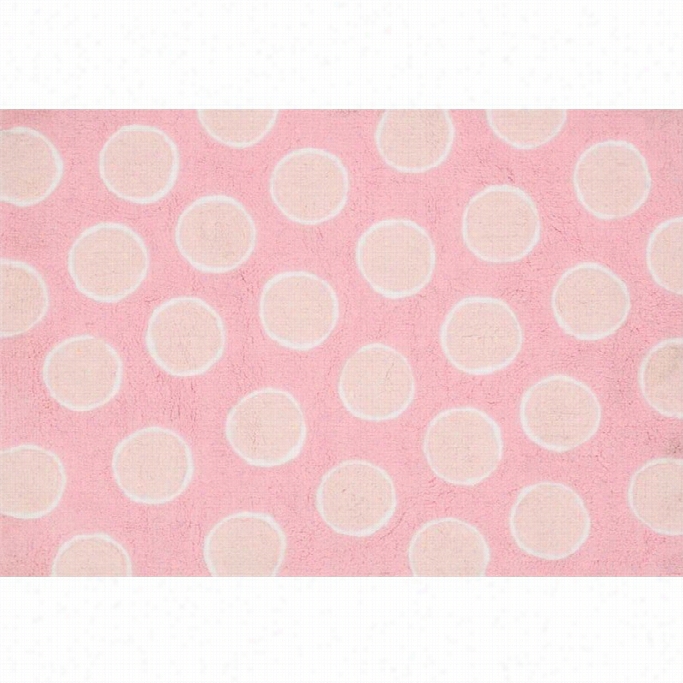 Loloi Lola 3' Round Microfiber Shag Rug In Pink