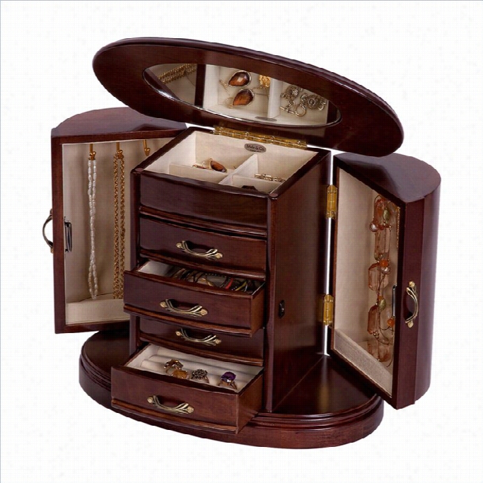 Mele And Cco. Heloise Jewelry Box In Walnut