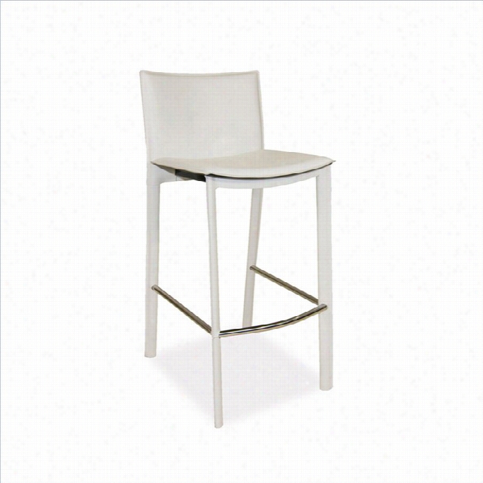 Moe's Fireside Collection Panca 29.5 Bar Stool In White