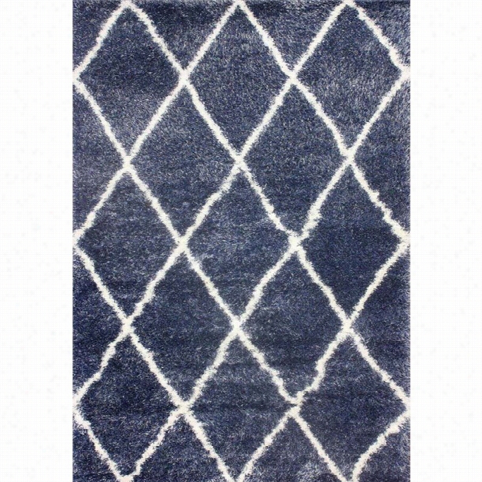 Nuloom 8' X 10' Machinery Made Diamond Shag Rug In Blue