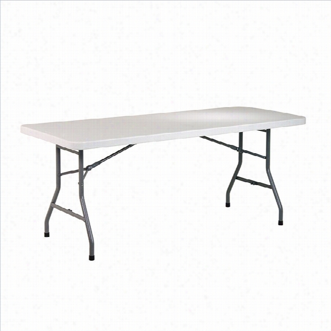 Office Star 6' Resin Rectangular Multi Sense Table With Split Trestle Legs