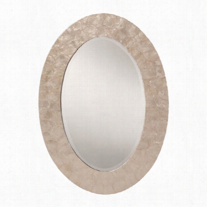 Office Star R Io Beveled Wall Mirror In White And Pearl
