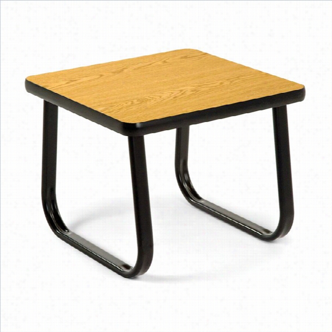 Ofm 20 X 20 End Table With Sled Base In Mecium Oak