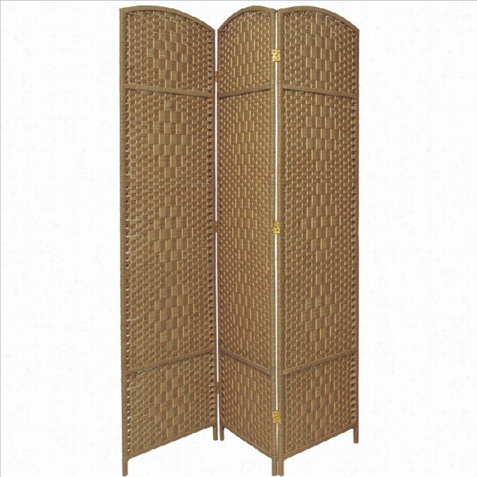 Orienta Ldiamondd Weave Room Divider With 3 Panel In Natural