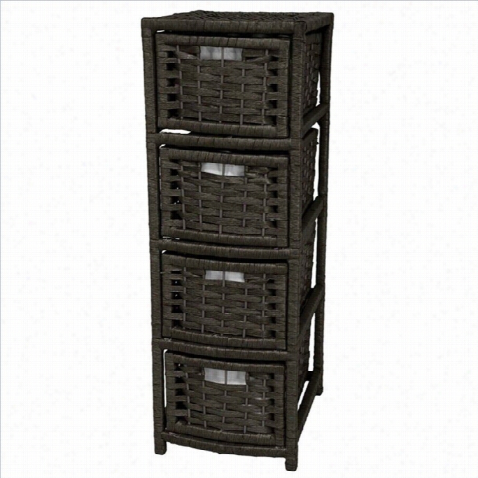 Eastern Furjiture 4 Drawer Occasional C Hest In Black