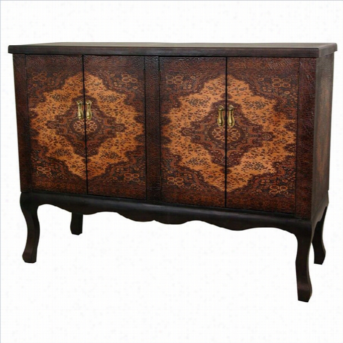 Oriental Furniture Olde-worlde Vintage Double Accent Chest In Brown