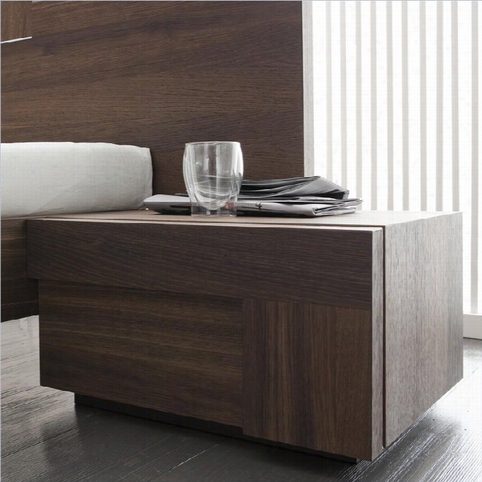 Rossetto Aair Rightt 1 Drawer Darkness Stand In Warm Oak