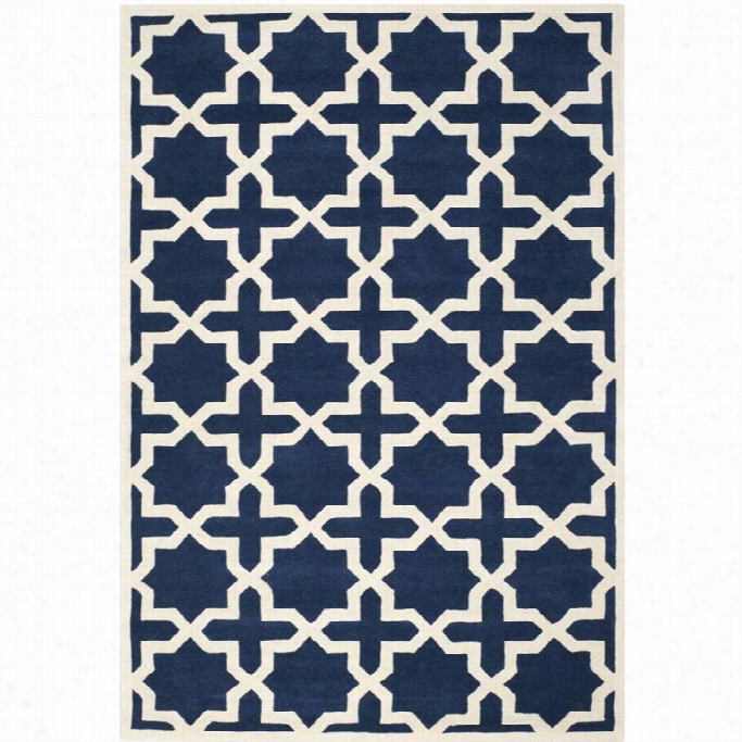 Saf Avieh Chatham Dark Blue Contemporarry Rug - 6' X 9'