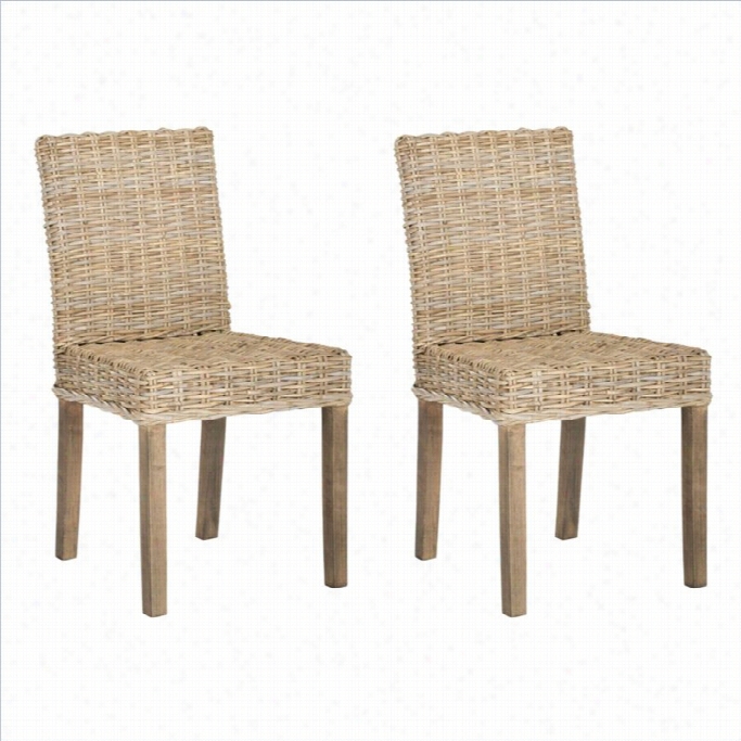 Safavieh Grove Mango Dining Chair In Natural Unfonished (set Of 2)