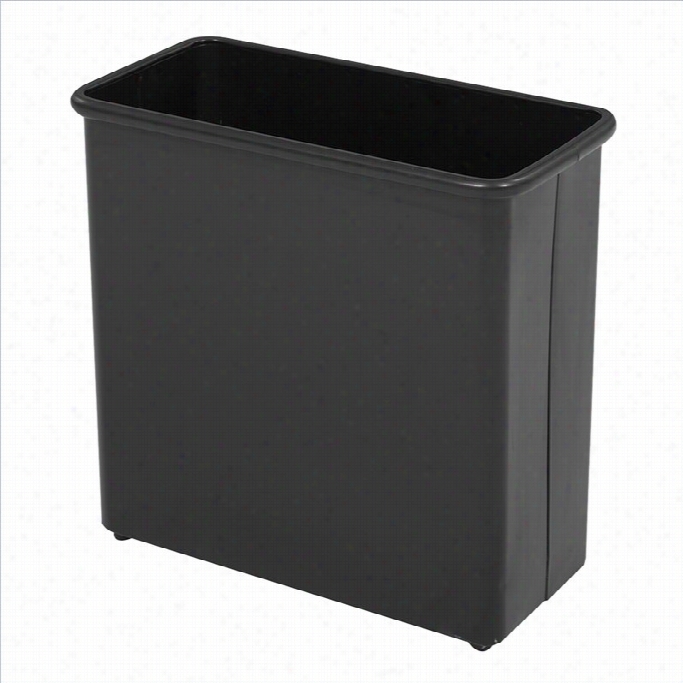 Safco Black Rectangular Wastebaasket 27..5 Quart (set Of 3)